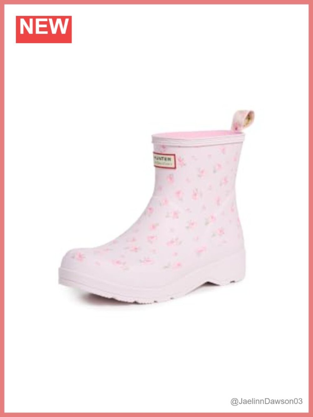 Hunter x Loveshackfancy Play Short Rain Boots Floral Print Water Resistant